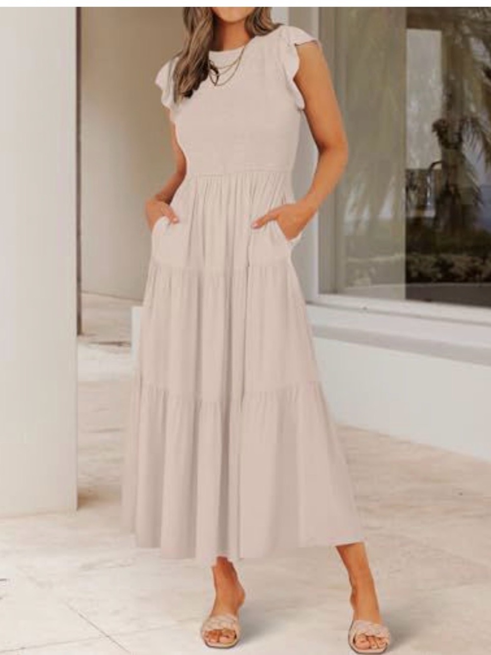 ZESICA Women's 2026  Casual Midi Dress NWT - Picture 3 of 7